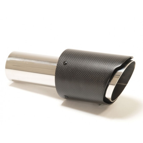 With one outlet Exhaust tip 90mm Carbon (ER-CB03) | races-shop.com