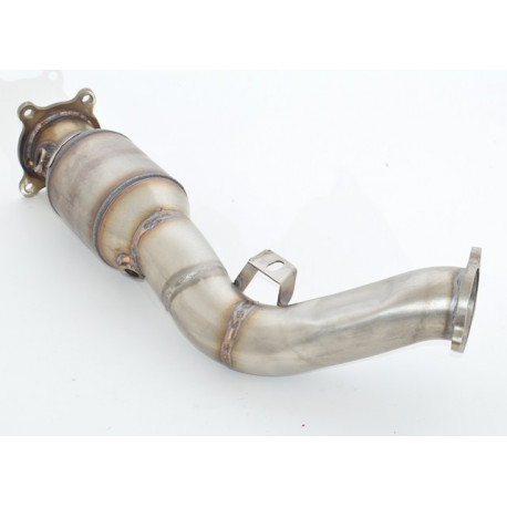 Q5 76mm Stainless steel downpipe with sport kat. (200CPSI) (981031-X3-DPKAHJS) | races-shop.com