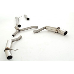 76mm Duplex exhaust system (stainless steel) - ECE approval (991037-X3-X)