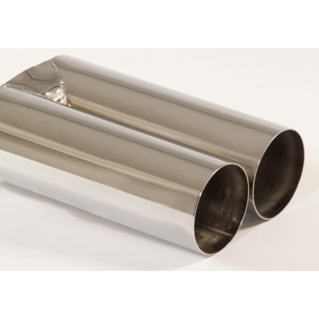 Two outputs Exhaust tip 2x80mm (sharp edge) (ER-20) | races-shop.com