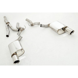 70mm Duplex exhaust system Ford Mustang Cabrio - ECE approval (881206ATD-X)