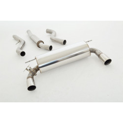 76mm Duplex exhaust system (stainless steel) - ECE approval (991368M-X3-X)
