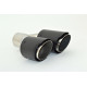 Two outputs Exhaust tip Carbon 2x90mm (left) (ER-CB07) | races-shop.com