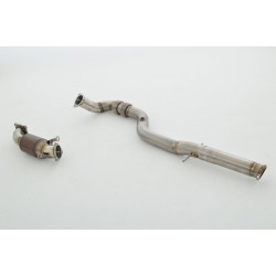 76mm Stainless steel downpipe with sport kat. (200CPSI) (981166BT-X3-DPKAHJS)
