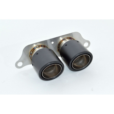 Two outputs Carbon exhaust tips Porsche 911 Typ 991/1 GT3 a RS (900139-CB02) | races-shop.com