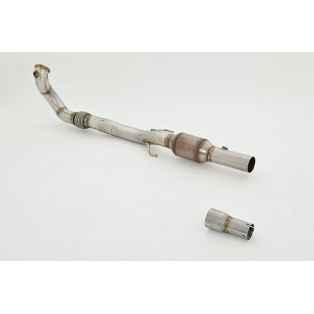 Corsa 76mm Stainless steel downpipe with sport kat. (200CPSI) (981106AT-X3-DPKAHJS) | races-shop.com