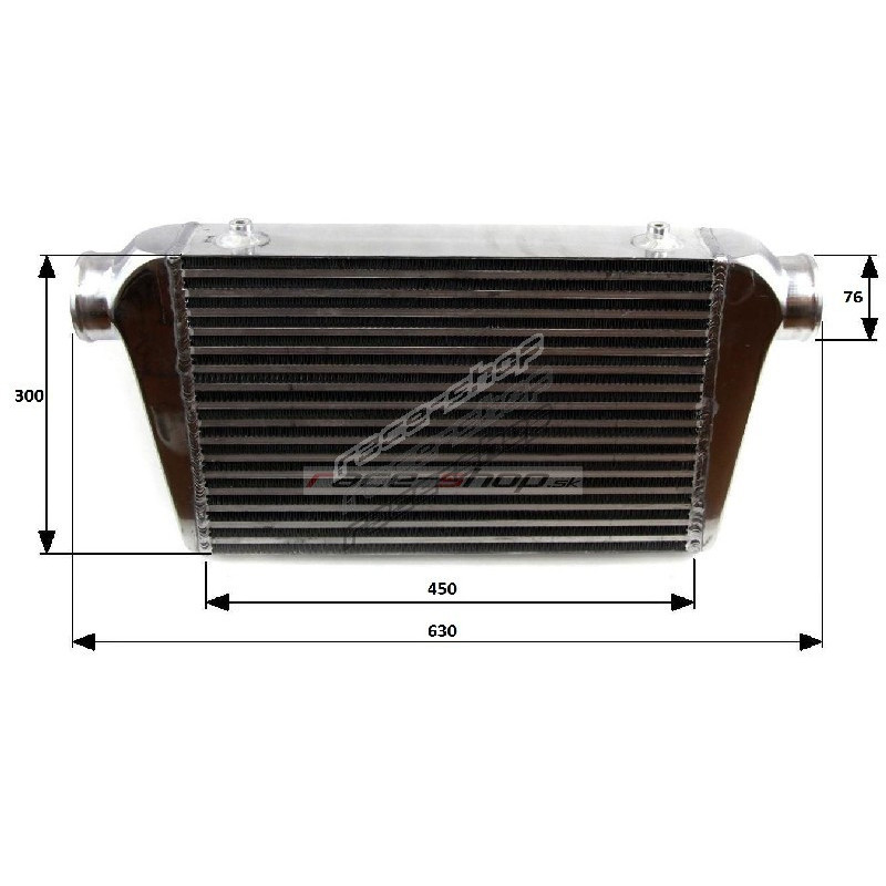 FMIC Universal Aluminum Intercooler for 450X300X70mm 3" In/Outlet 76mm Tube&Fin