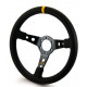steering wheels Steering wheel RRS SIMILI, 350mm, ECO leather, 65mm deep dish | races-shop.com