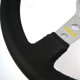 steering wheels 3 spoke steering wheel RRS SIMILI, 350mm, leatherette, 65mm offset, black/silver/yellow | races-shop.com