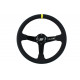 steering wheels Steering wheel SLIDE, 350mm, ECO leather, 90mm deep dish | races-shop.com