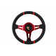 steering wheels Steering wheel SLIDE 2, 350mm, ECO leather, 90mm deep dish | races-shop.com