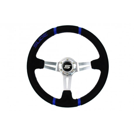 steering wheels Steering wheel SLIDE 2, 350mm, ECO leather, 90mm deep dish | races-shop.com
