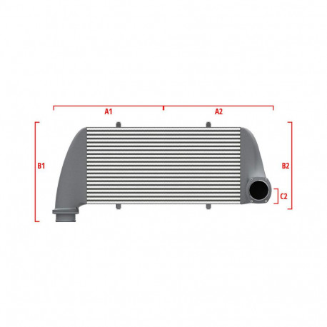 Custom Competition custom intercooler Wagner 500mm x 205mm x 80mm | races-shop.com