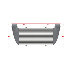 Performance custom intercooler Wagner 650mm x 400mm x 100mm