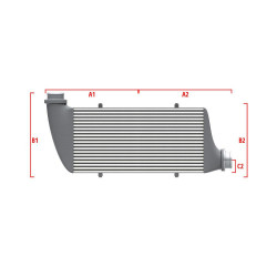 Performance custom intercooler Wagner 650mm x 400mm x 100mm