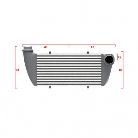 Custom Competition custom intercooler Wagner 600mm x 205mm x 80mm | races-shop.com