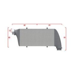 Competition custom intercooler Wagner 600mm x 205mm x 80mm