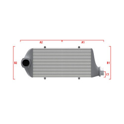 Competition custom intercooler Wagner 500mm x 300mm x 90mm