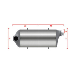 Competition custom intercooler Wagner 500mm x 300mm x 90mm
