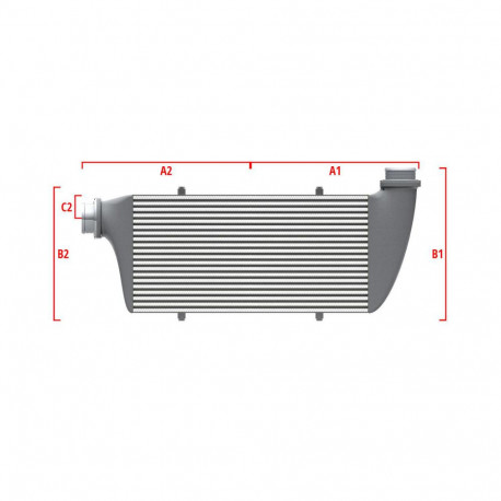 Custom Performance custom intercooler Wagner 700mm x 205mm x 80mm | races-shop.com