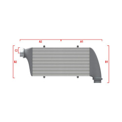 Competition custom intercooler Wagner 500mm x 205mm x 80mm