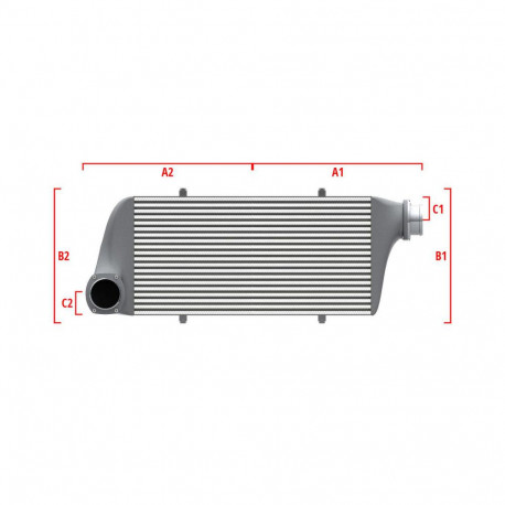Custom Competition custom intercooler Wagner 500mm x 205mm x 80mm | races-shop.com