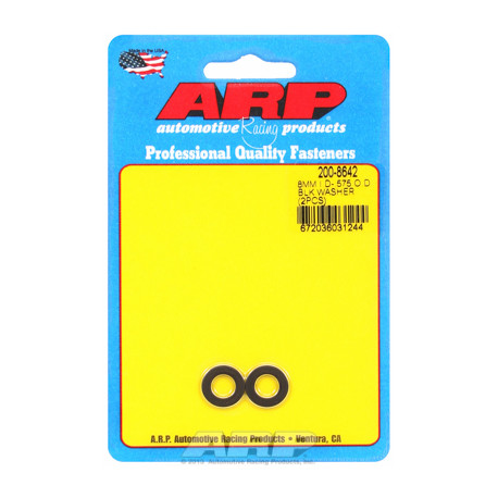 ARP Bolts M8 ID .575 OD .062"TH black washers (2pcs) | races-shop.com
