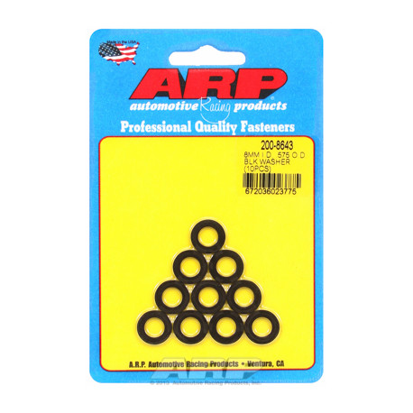 ARP Bolts ARP M8 ID .575 OD .062"TH black washers (10pcs) | races-shop.com