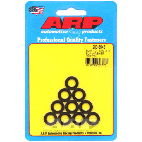 ARP Bolts ARP washers (black oxide), M8 × 14.6 × 1.57 mm, 10 pcs | races-shop.com