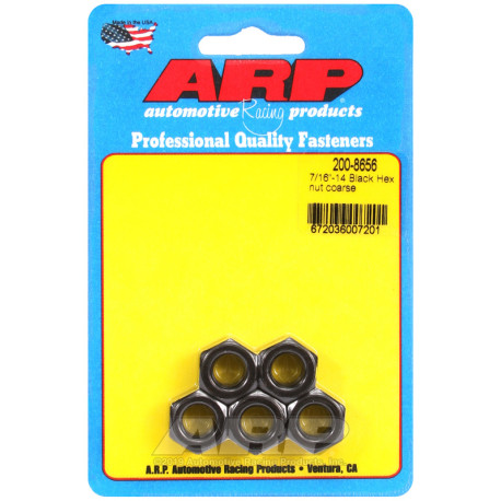 ARP Bolts ARP nuts (hex head, black oxide), 7/16-14, 5 pcs | races-shop.com