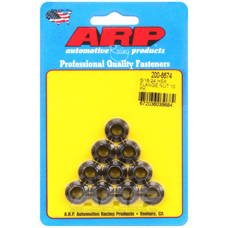 ARP Bolts ARP nuts (hex head, flanged, Pack), 5/16-24, 10 pcs | races-shop.com