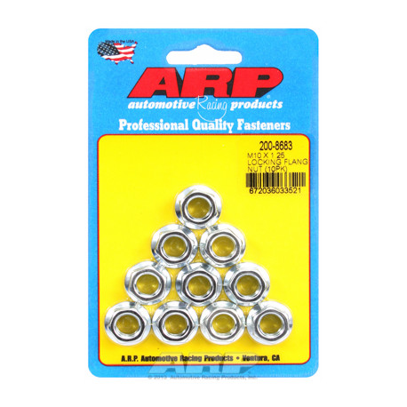 ARP Bolts M10 X 1.25 locking flange nut kit (10pcs) | races-shop.com