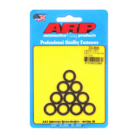 ARP Bolts "3/8""ID 5/8""OD machined chamfer black washers" (10pcs) | races-shop.com