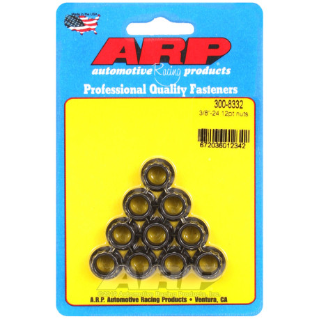 ARP Bolts ARP nuts (12-point), 3/8-24, 10 pcs | races-shop.com