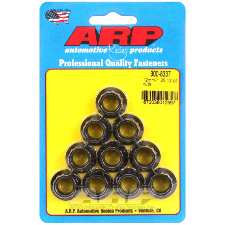 ARP Bolts ARP nuts (12-point), M12×1.25, 10 pcs | races-shop.com