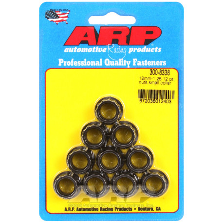 ARP Bolts ARP nuts (12-point, small collar), M12×1.25, 10 pcs | races-shop.com