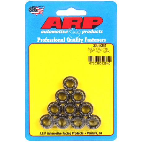 ARP Bolts ARP nuts (12-point), M9×1.00, 10 pcs, V1 | races-shop.com