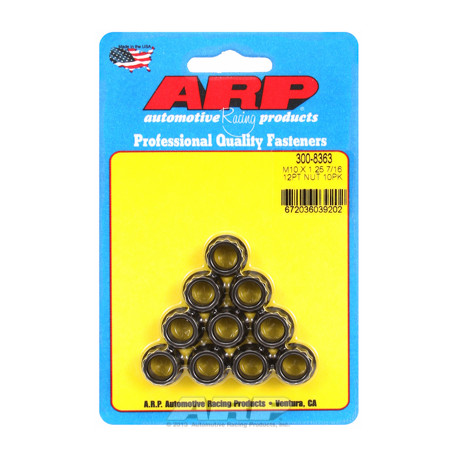 ARP Bolts ARP M10 x 1.25 12pt nut kit (10pcs) | races-shop.com