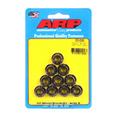 ARP Bolts ARP M10 x 1.50 12pt nut kit (10pcs) | races-shop.com