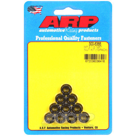 ARP Bolts ARP nuts (12-point), M7×1.00, 10 pcs | races-shop.com