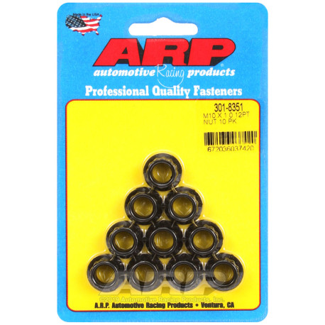 ARP Bolts ARP nuts (12-point), M10×1.0, 10 pcs, V1 | races-shop.com