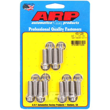 ARP Bolts ARP header bolt kit (stainless, 12-point), 3/8, V9 | races-shop.com