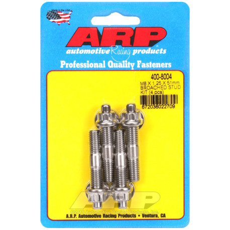 ARP Bolts ARP studs (stainless, broached), M8×1.25 × 51 mm, 4 pcs | races-shop.com