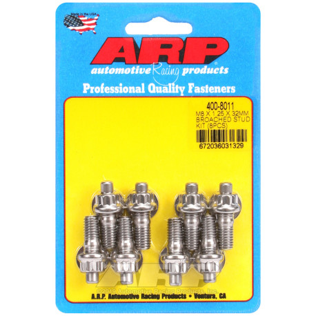 ARP Bolts ARP studs (stainless, broached), M8×1.25 × 32 mm, 8 pcs | races-shop.com