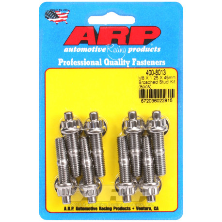 ARP Bolts ARP studs (stainless, broached), M8×1.25 × 45 mm, 8 pcs | races-shop.com