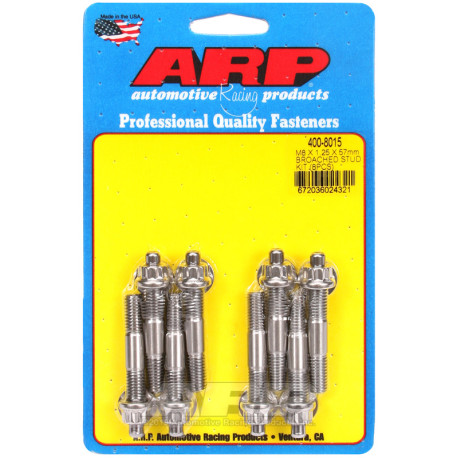 ARP Bolts ARP studs (stainless, broached), M8×1.25 × 57 mm, 8 pcs | races-shop.com