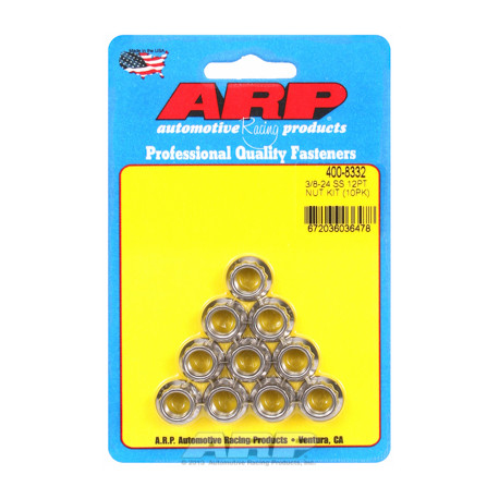 ARP Bolts 3/8-24 SS 12pt nut kit (10pcs) | races-shop.com