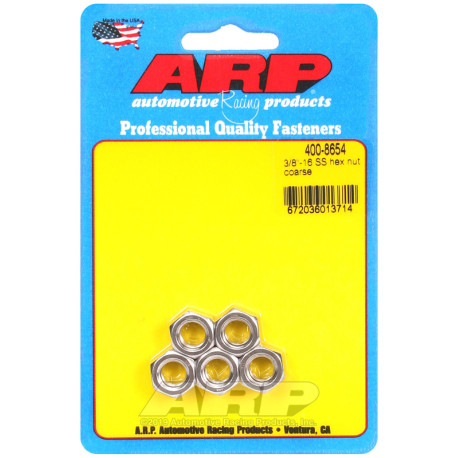 ARP Bolts ARP nuts (stainless, hex head), 3/8-16, 5 pcs | races-shop.com