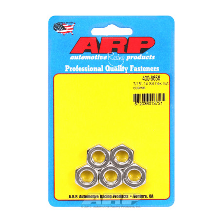 ARP Bolts "7/16""-14 SS coarse hex nut kit" (5pcs) | races-shop.com