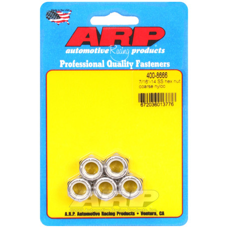 ARP Bolts ARP nuts (stainless, hex head, self-locking), 7/16-14, 5 pcs | races-shop.com